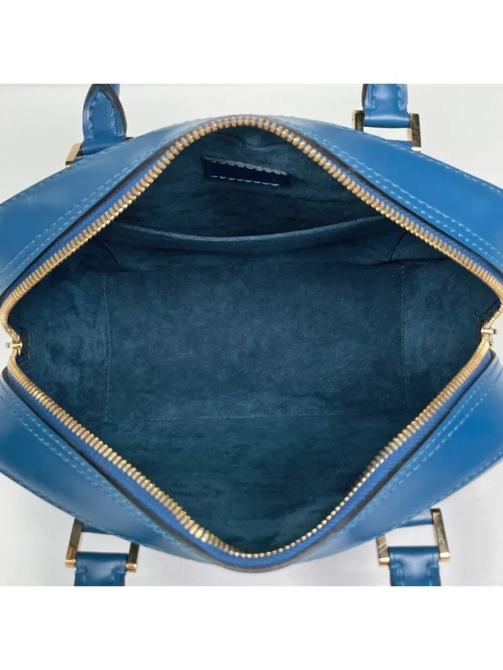Louis Vuitton Blanc Handbag Epi Toledo Blue